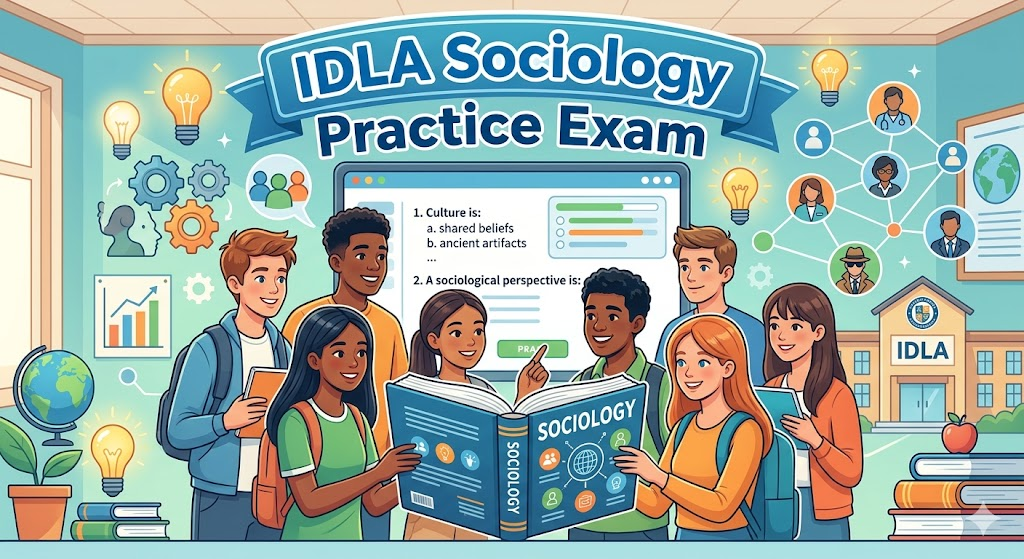 IDLA Sociology Practice Test Banner