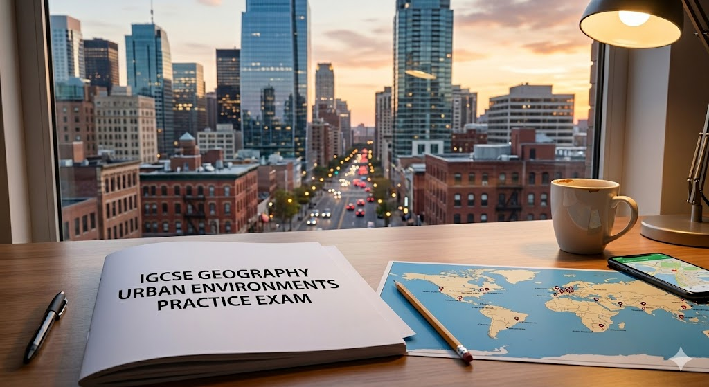 IGCSE Geography – Urban Environments Practice Test Banner