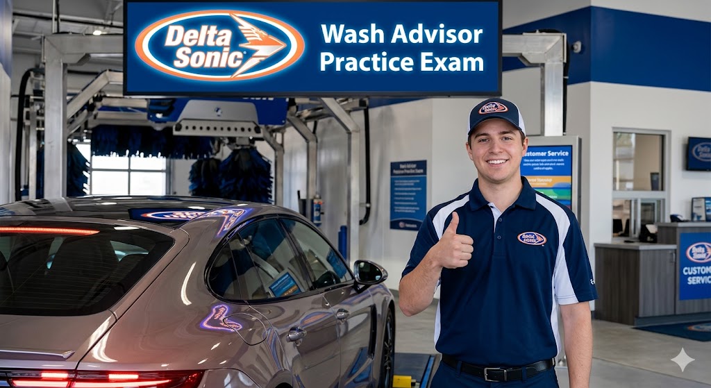 Delta Sonic Wash Advisor Practice Test Banner