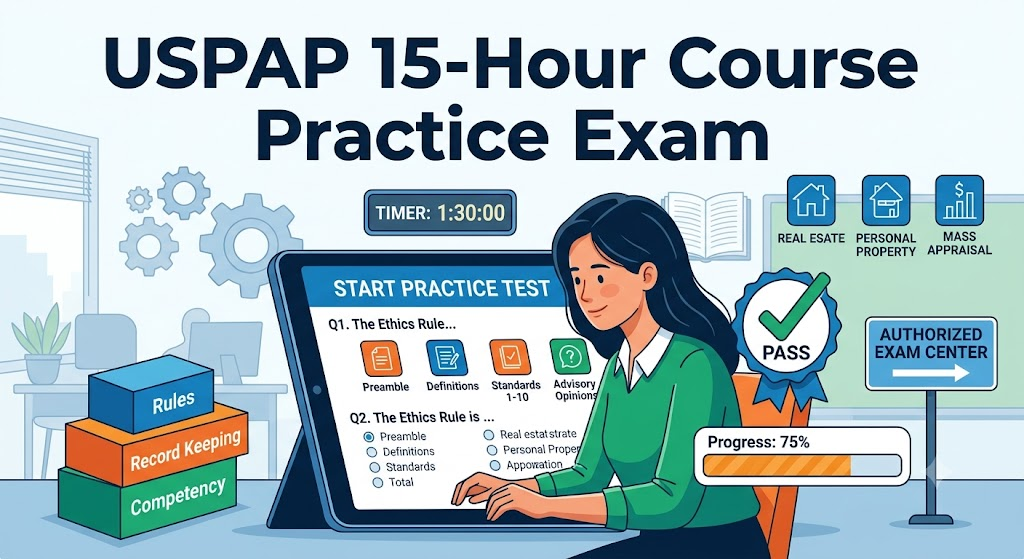 USPAP 15-Hour Course Practice Test Banner