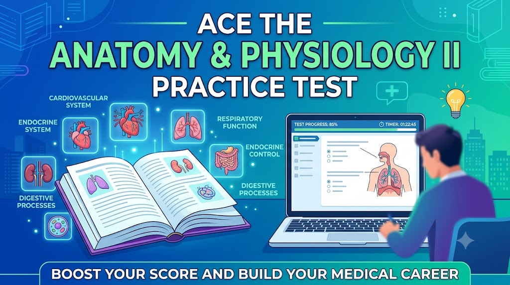 Anatomy and Physiology II Practice Test Banner