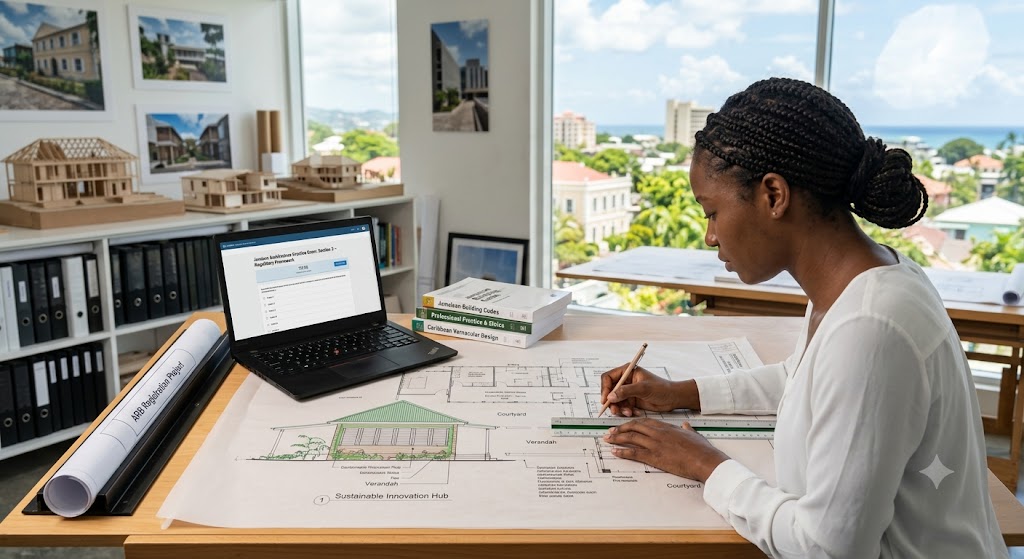 Jamaica Architecture Practice Test & Exam Prep Banner