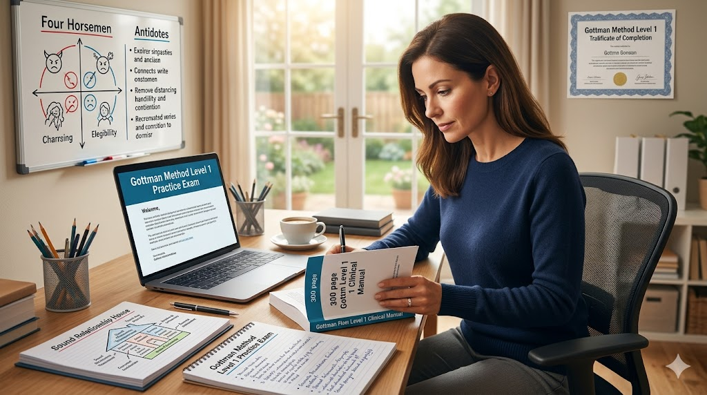 Gottman's Method Couples Therapy Level 1 Practice Test Banner