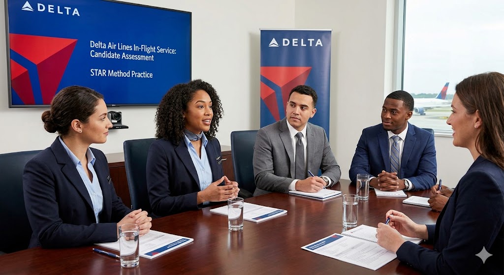 Flight Attendant 1, Delta Flight Attendant Interview Practice Banner