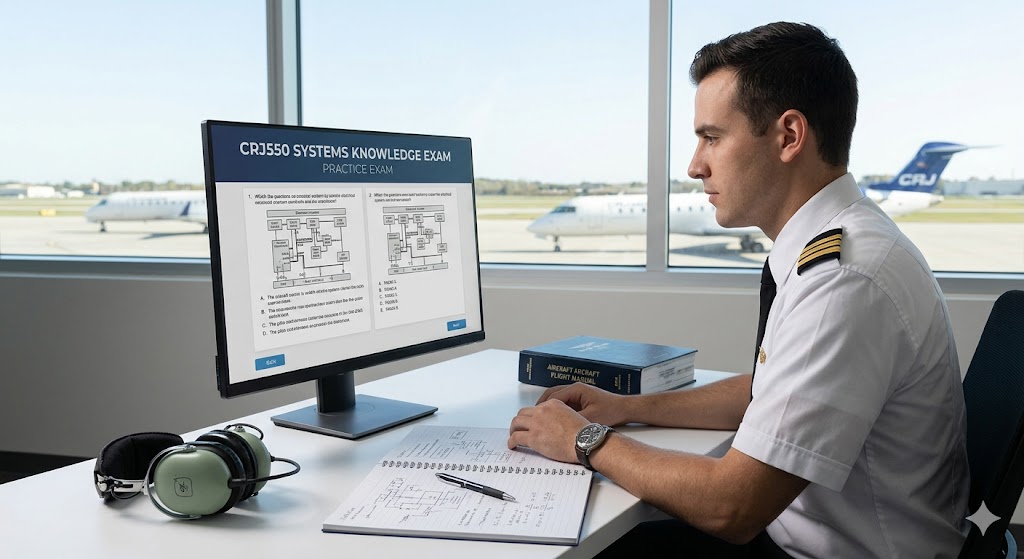 CRJ550 Systems Knowledge Exam Practice Exam Banner