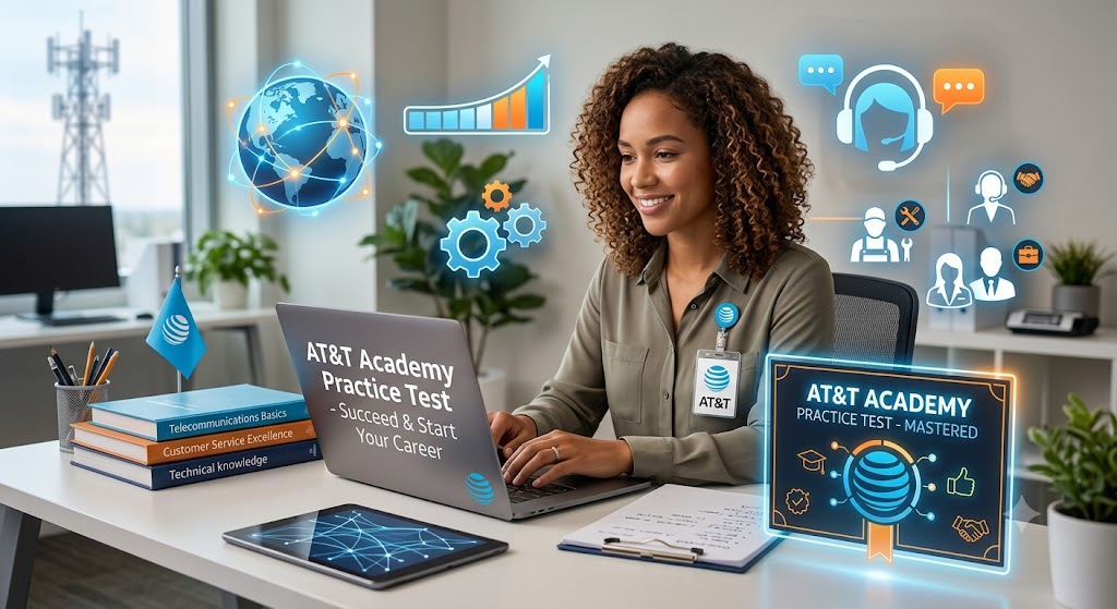 AT&T Academy Practice Test Banner