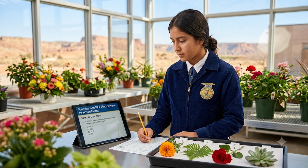 New Mexico FFA Floriculture Practice Exam Banner
