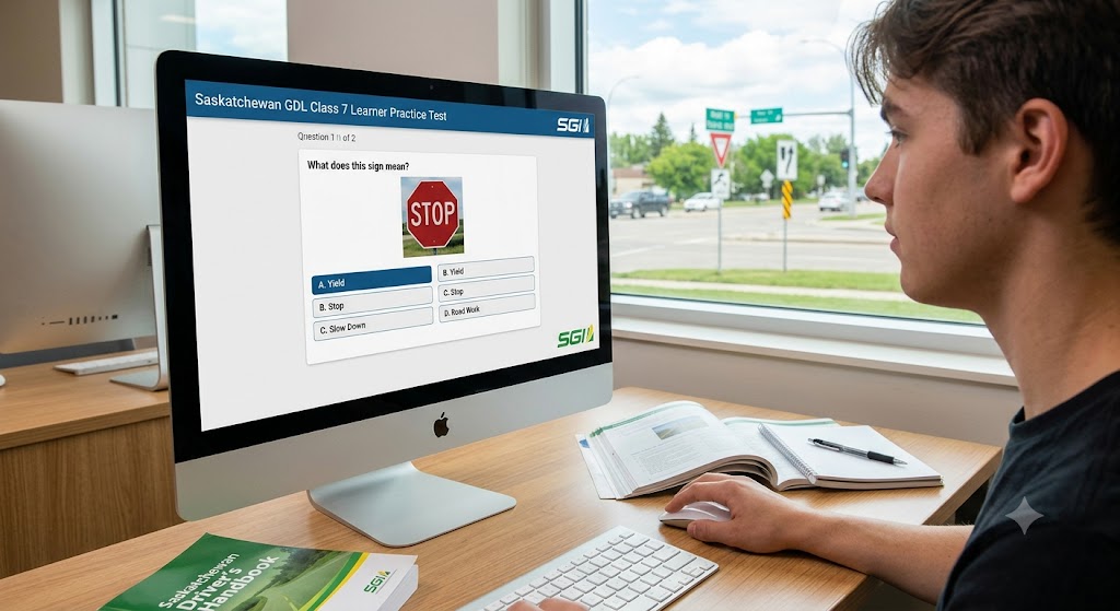 Saskatchewan Driver Education GDL Class 7 Learner Practice Test Banner