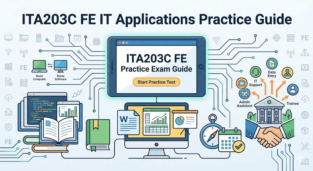 Information Technology Applications 203C (ITA203C) FE Practice Test Banner