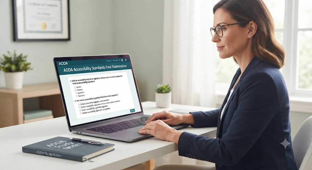 Accessibility for Ontarians with Disabilities Act (AODA) Practice Exam Banner