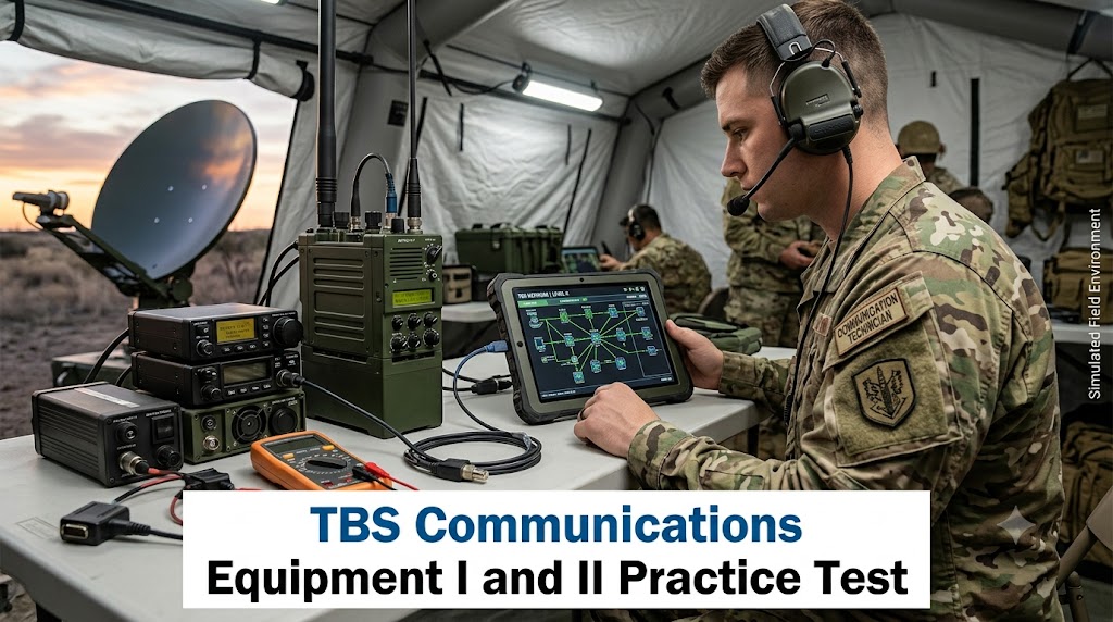 TBS Communications Equipment I and II Practice Test Banner