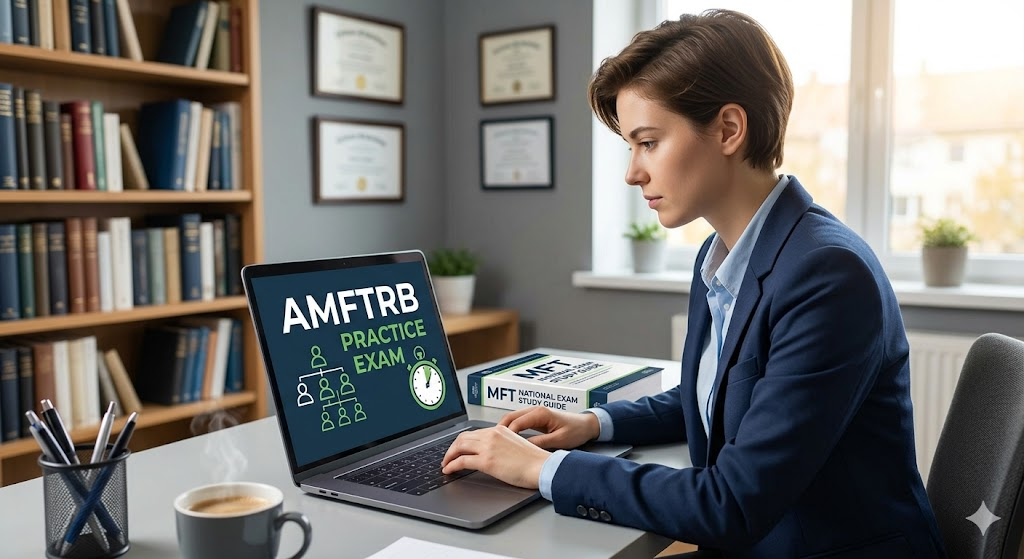Association of Marital and Family Therapy Regulatory Boards (AMFTRB) Practice Exam Banner