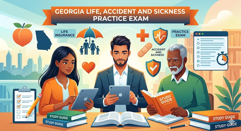 Georgia Life, Accident and Sickness Practice Exam Banner