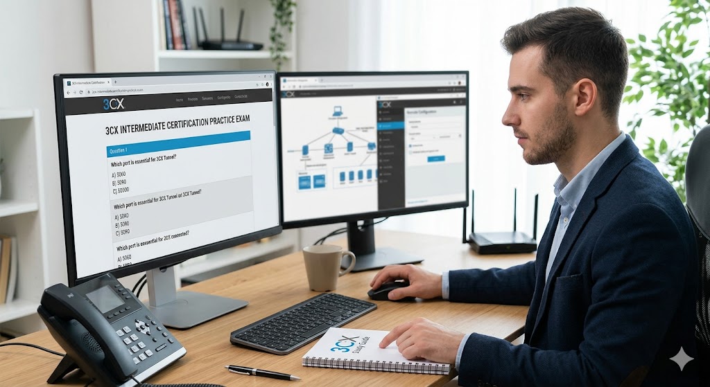 3CX Intermediate Certification Practice Exam Banner