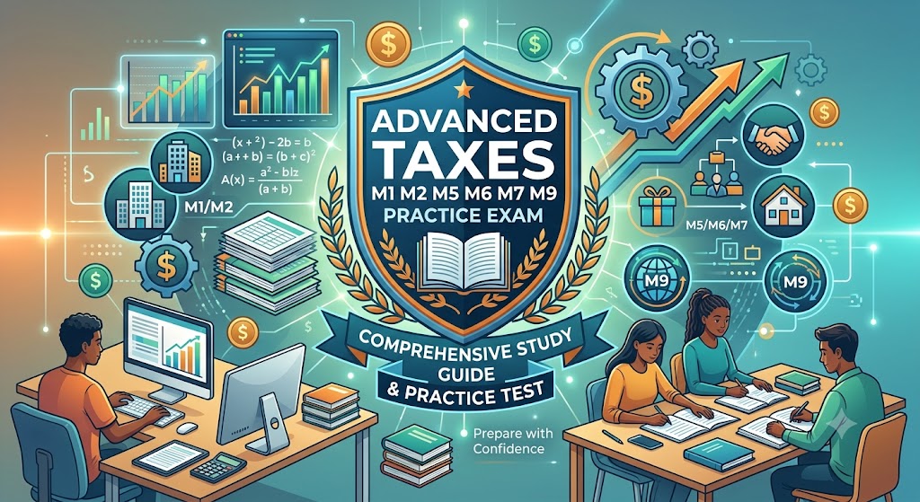 Advanced Taxes M1, M2, M5, M6, M7, M9 Practice Test Banner
