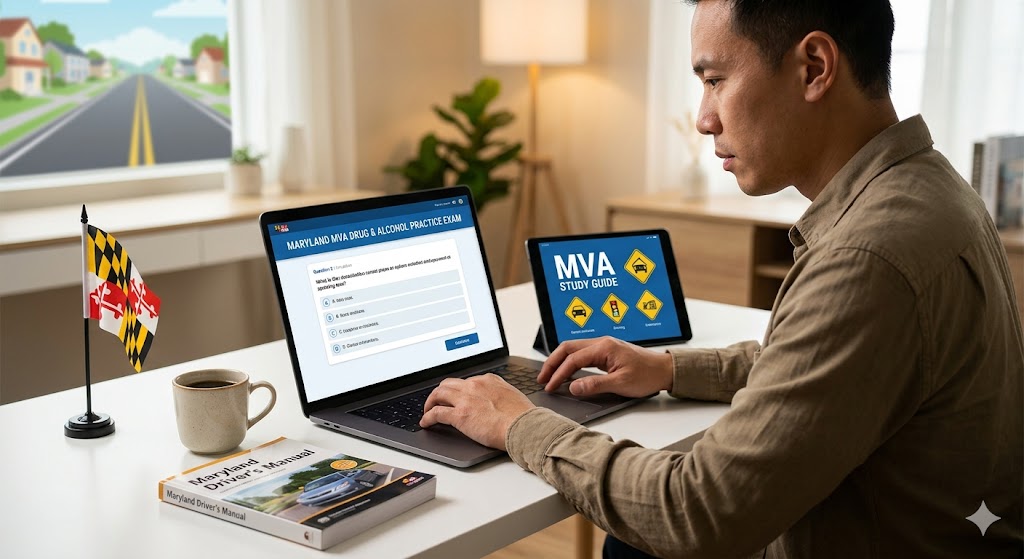 Maryland MVA 3 Hour Drug & Alcohol Practice Test Banner