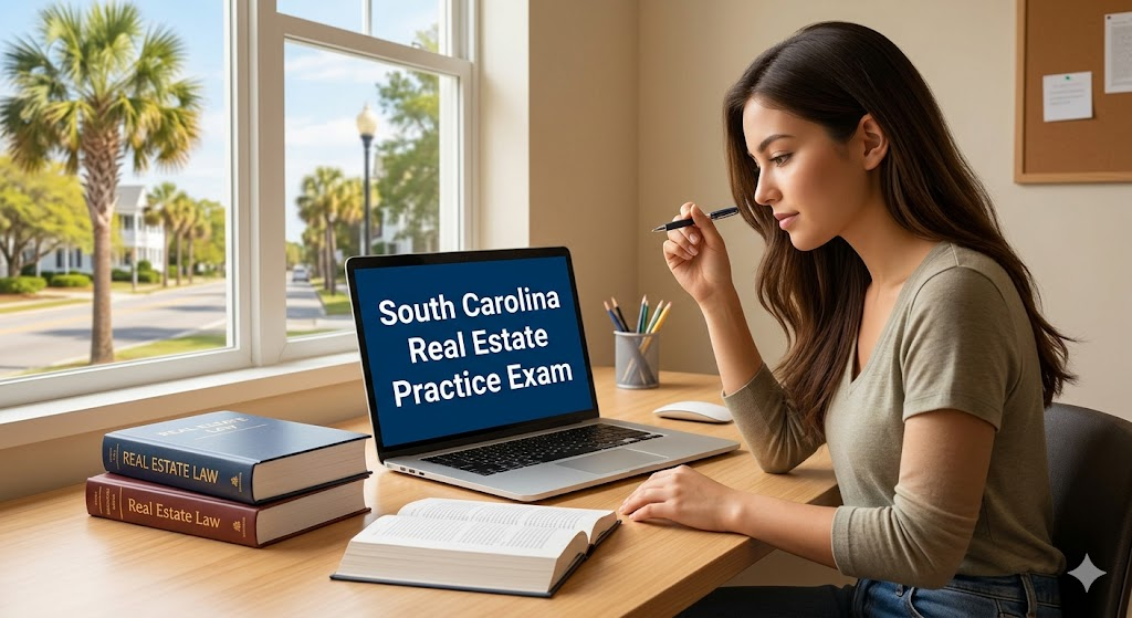 South Carolina Real Estate Exam Prep 2026 | Real Estate Practice Questions Banner