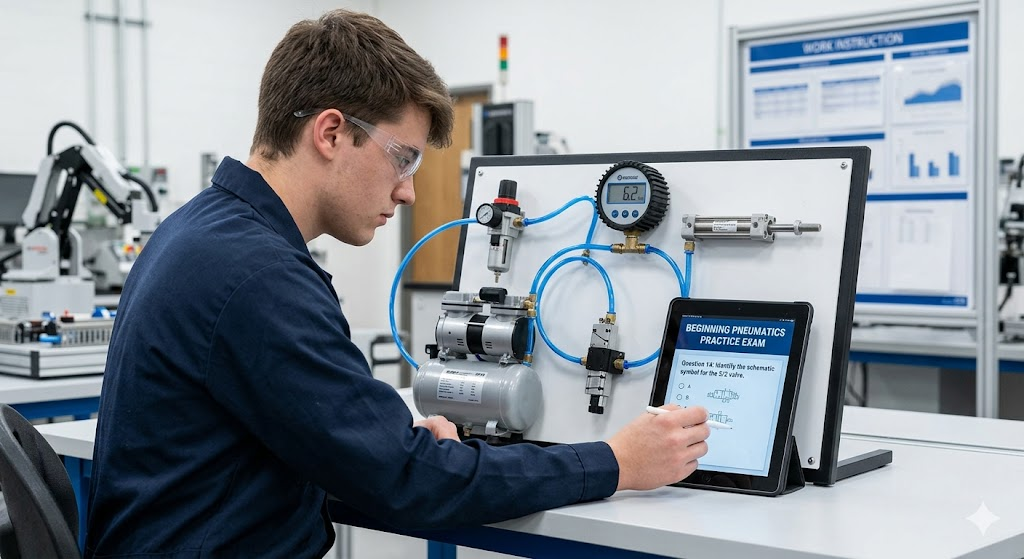 Beginning Pneumatics Practice Test Banner