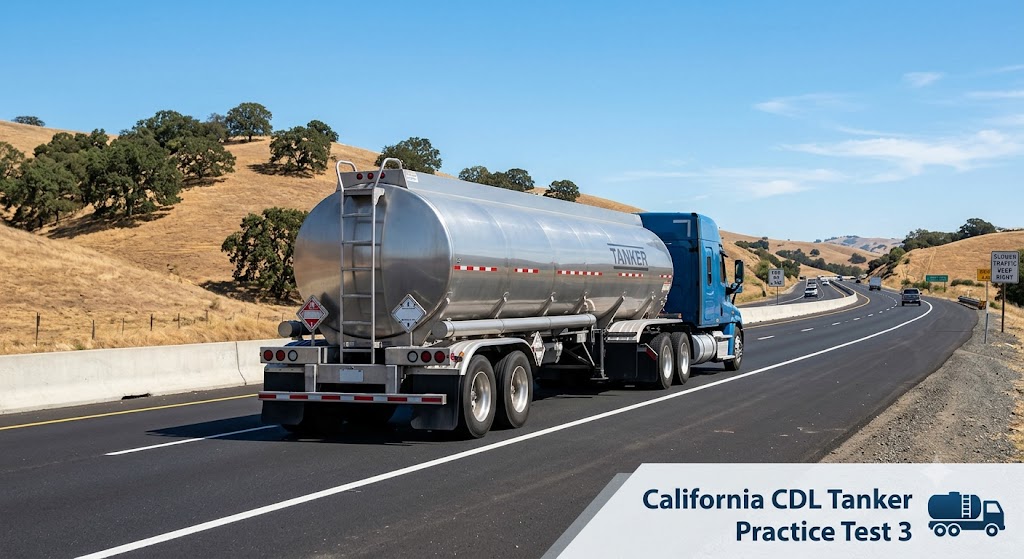 California CDL Tanker Practice 
Test 3 Banner