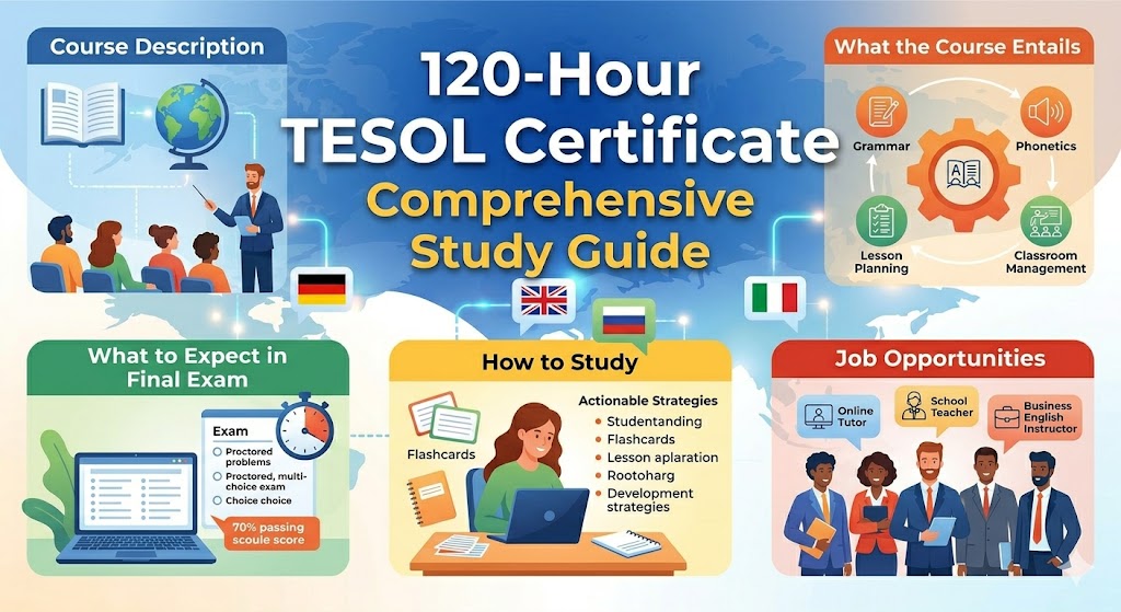 120-Hour TESOL Certificate Practice Test Banner