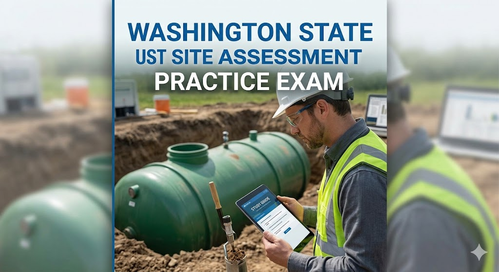 Washington State Underground Storage Tank (UST) Site Assessment Certification Practice Test Banner