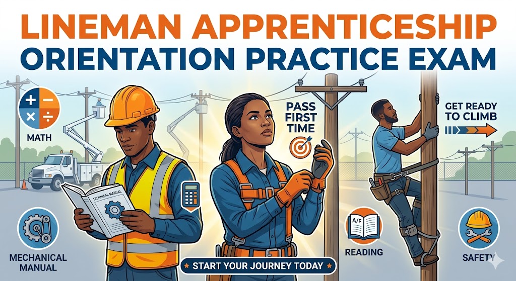 Lineman Apprenticeship Orientation Practice Test Banner