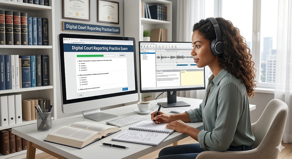 Digital Court Reporting Practice Exam Banner