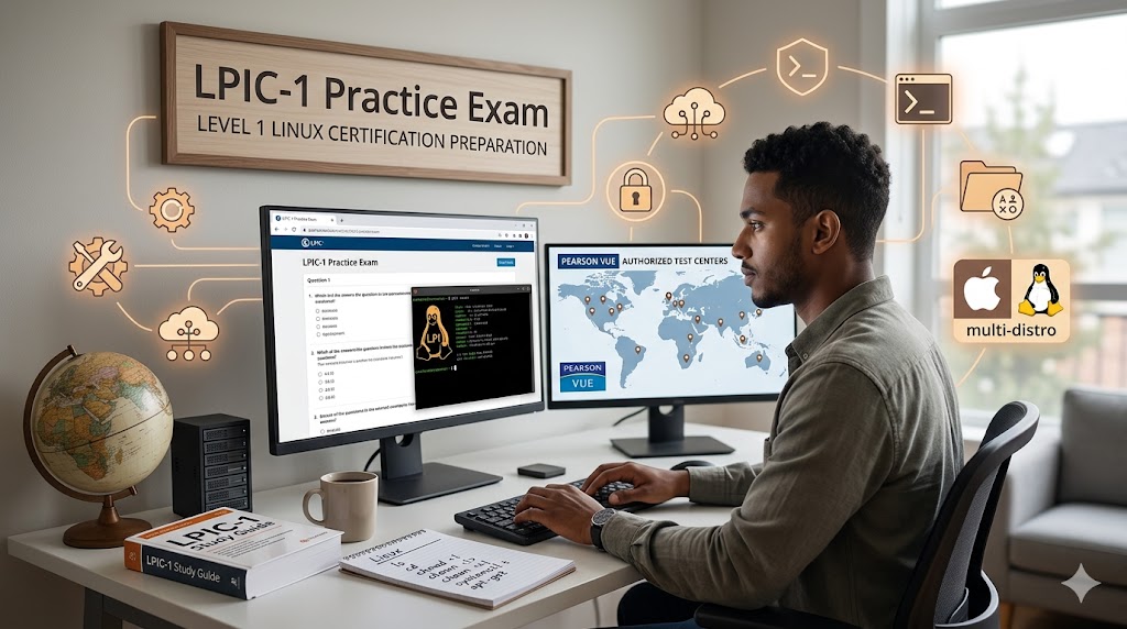 Linux Professional Institute Certification Level 1 (LPIC-1) Practice Test Banner