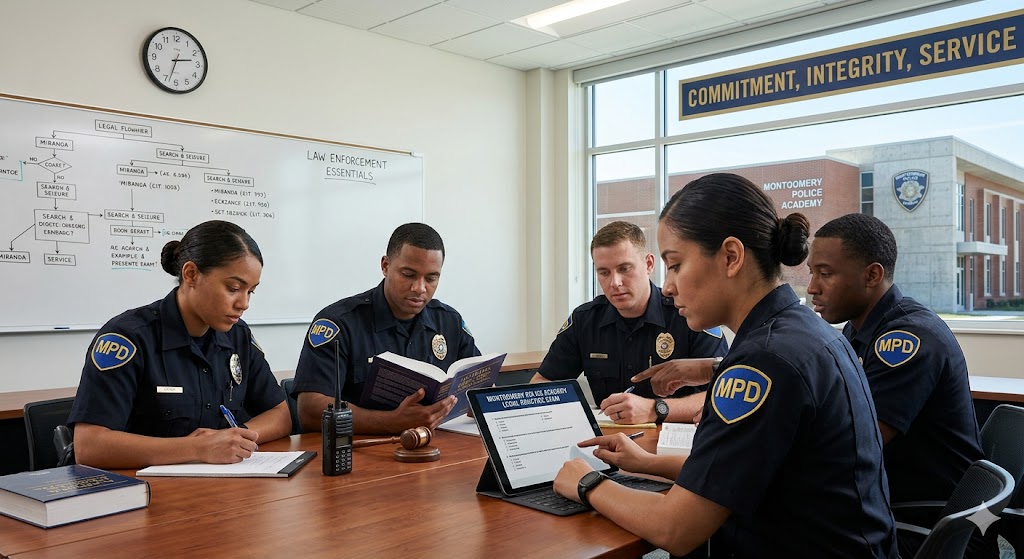 Montgomery Police Academy Legal Practice Exam Banner