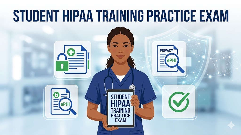 HIPAA Training for Healthcare Students Practice Test Banner