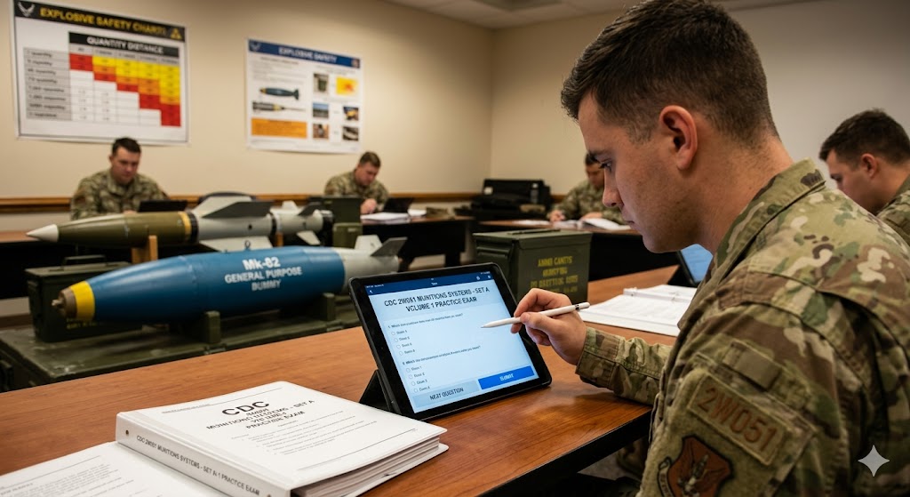 CDC 2W051 Munitions Systems Set A Vol 1 Practice Exam Banner