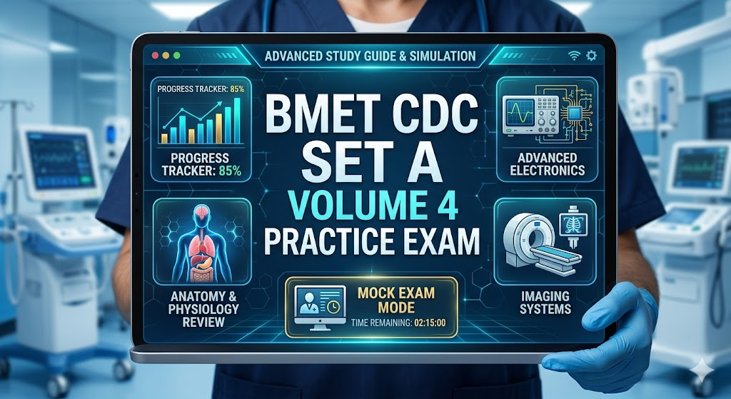Biomedical Equipment Technician (BMET) CDC Set A Volume 4 Practice Exam Banner