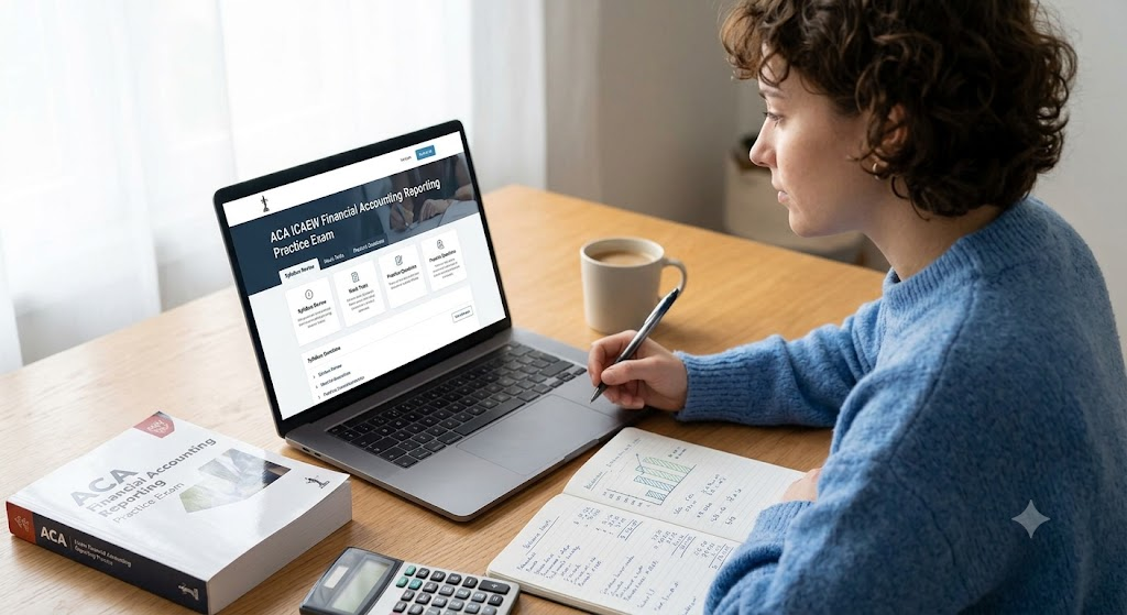 ACA ICAEW Financial Accounting and Reporting Practice Exam Banner