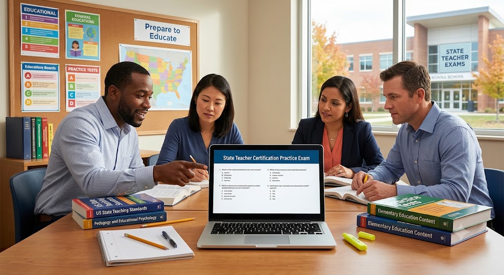 State Teacher Exams Prep & Practice Tests Banner