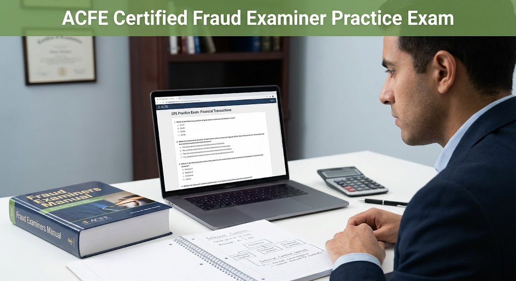 ACFE Certified Fraud Examiner (CFE) 1 Practice Exam Banner