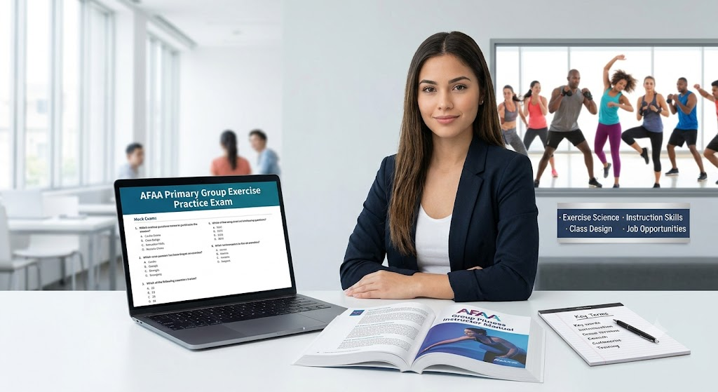 AFAA Primary Group Exercise Certification Practice Test Banner