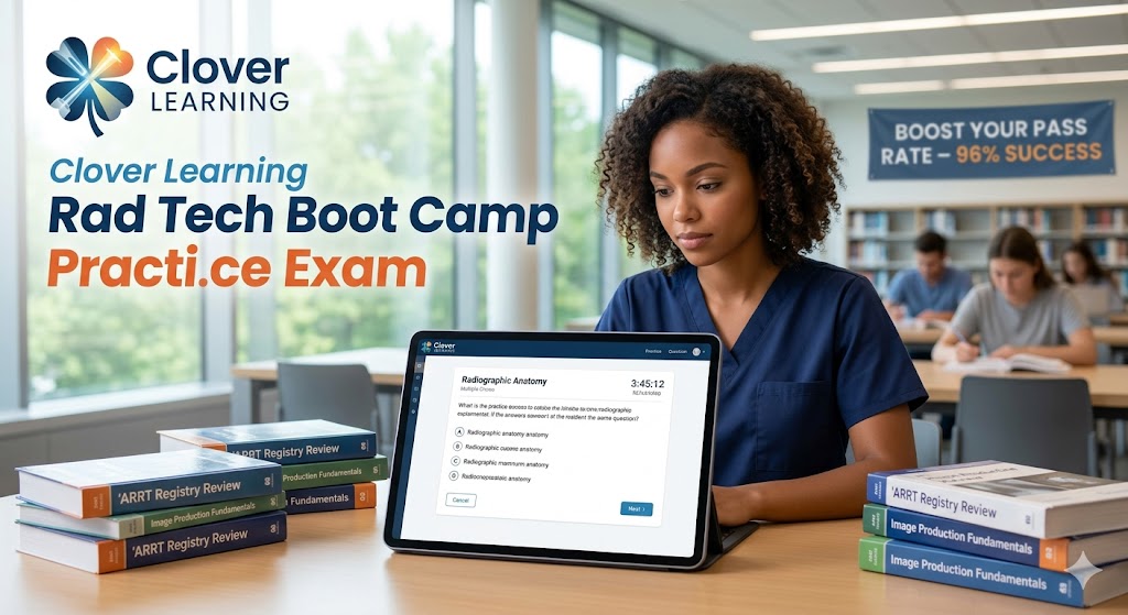 Clover Learning Rad Tech Boot Camp Practice Test Banner