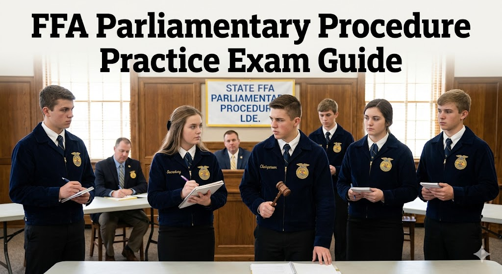 Future Farmers of America (FFA) Parliamentary Procedure Practice Exam Banner