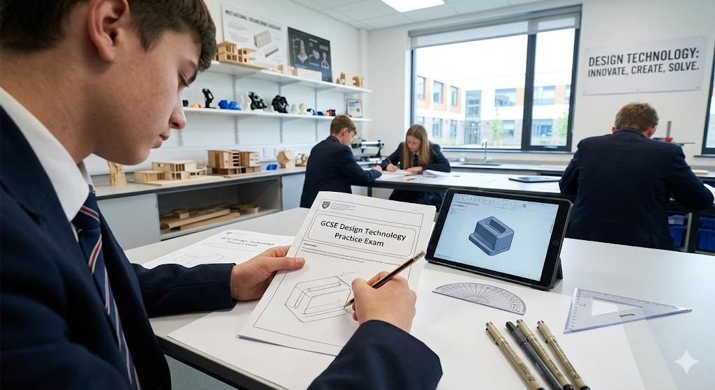 General Certificate of Secondary Education (GCSE) Design Technology Practice Exam Banner