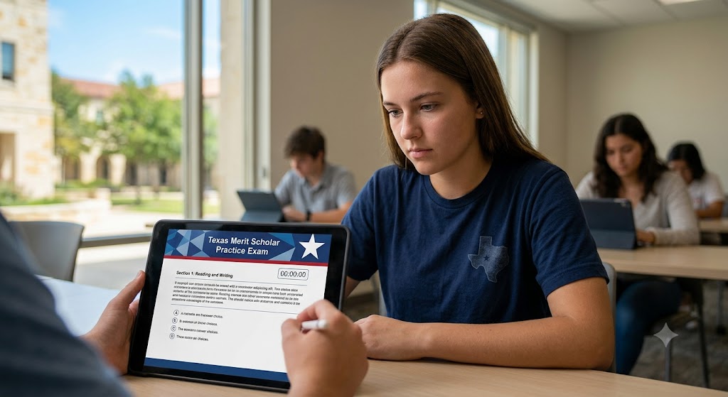 Texas Merit Scholar Practice Test Banner