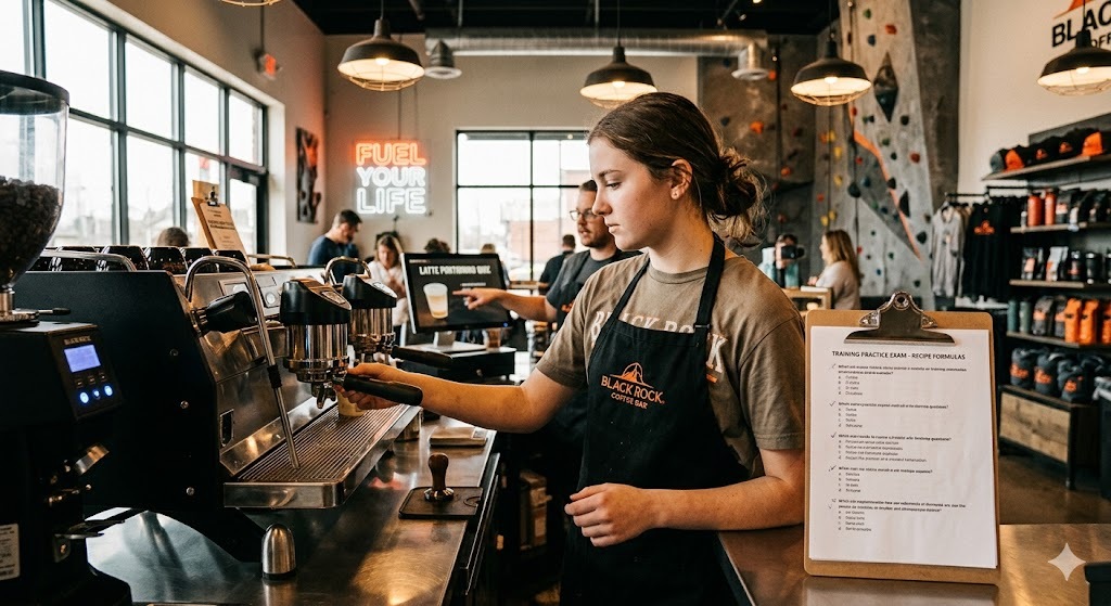 Black Rock Coffee Bar Training Practice Exam Banner