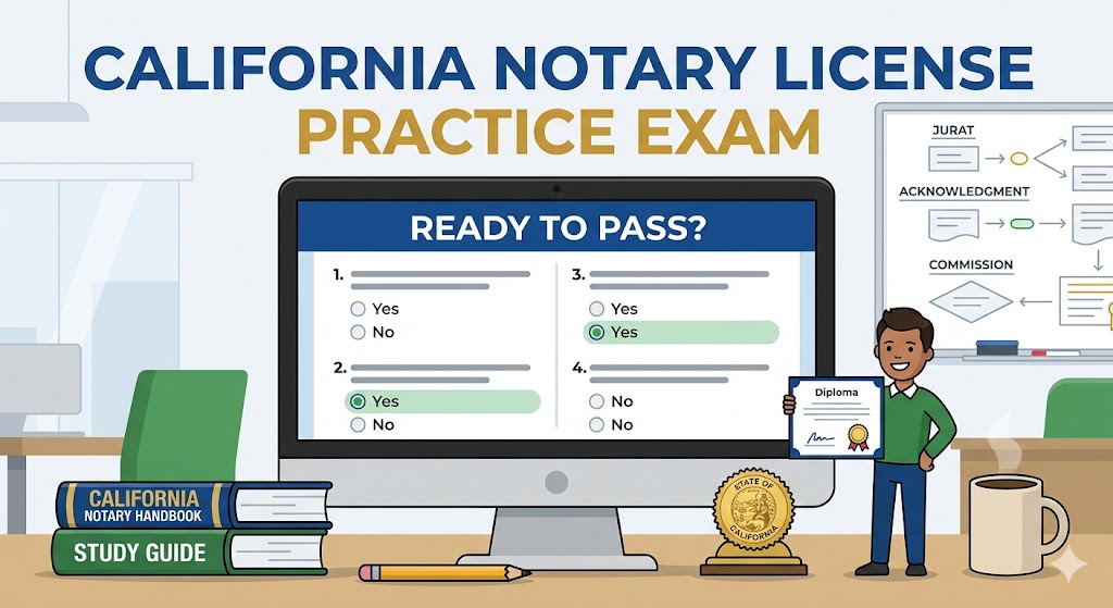 California Notary License Practice Exam Banner