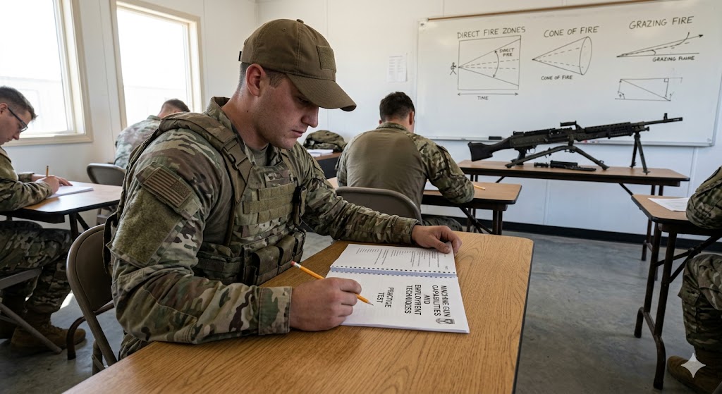 Machine Gun Capabilities and Employment Techniques Practice Test Banner