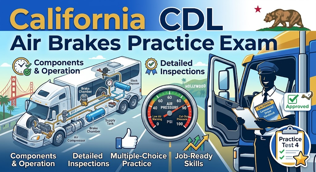 California CDL Air Brakes Practice Test 4 Banner