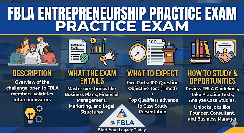 Future Business Leaders of America (FBLA) Entrepreneurship Practice Test Banner