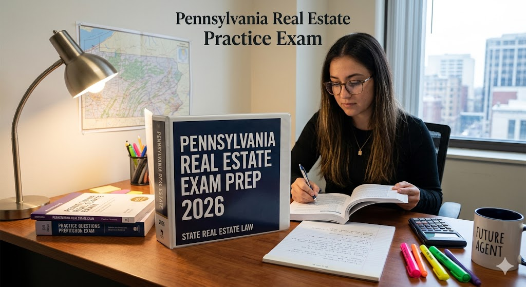 Pennsylvania Real Estate Exam Prep 2026 | Real Estate Practice Questions Banner