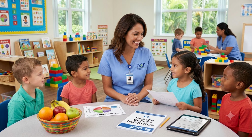 Florida Department of Children and Families (DCF) Health, Safety, and Nutrition Practice Exam Banner