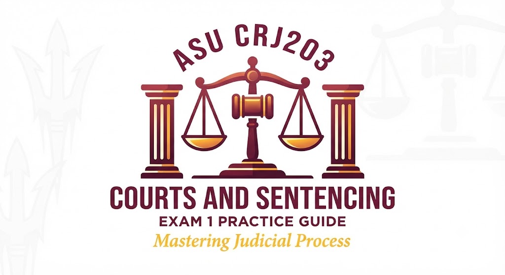 Arizona State University (ASU) CRJ203 Courts and Sentencing Exam 1 Practice Banner