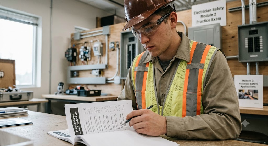 Safety for Electricians Module 2 Practice Test Banner