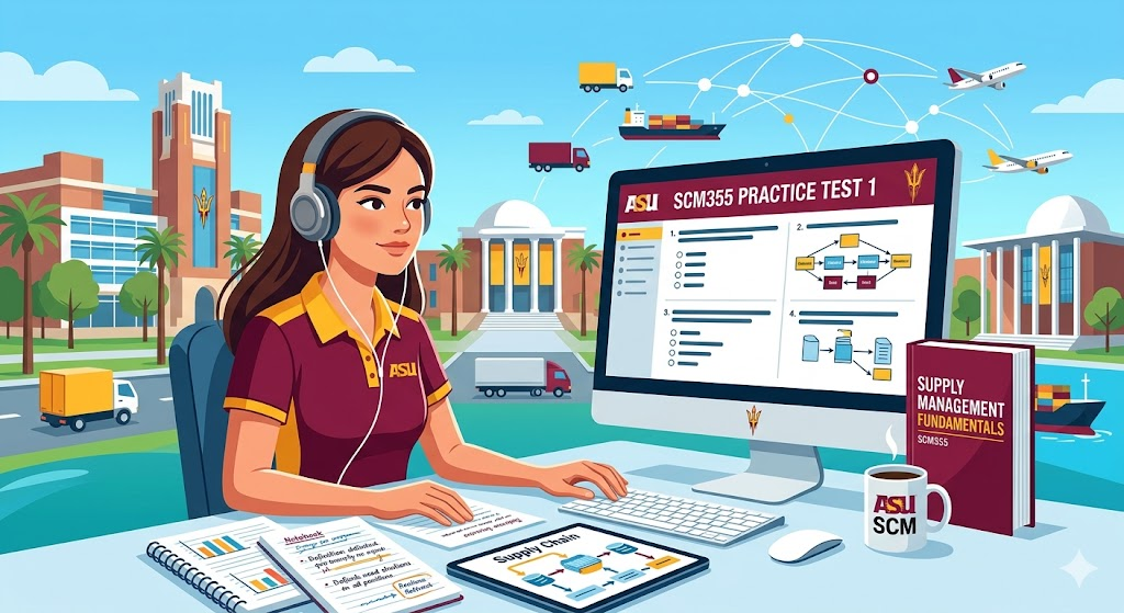 Arizona State University (ASU) SCM355 Supply Management Test 1 Practice Banner